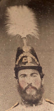 Load image into Gallery viewer, 1/4 tinted ambrotype civil war soldier musician holding OTS saxhorn 1860s Photo