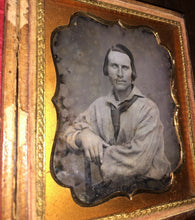 Load image into Gallery viewer, CALIFORNIA GOLD RUSH MINER 49ER 1/6 DAGUERREOTYPE RARE 1850s PHOTO 1800s Rare