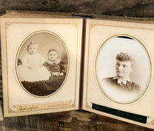 Load image into Gallery viewer, 51A Nice Leather Album Antique Photos from KANSAS Wedding Bride Groom