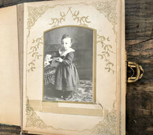 Load image into Gallery viewer, Celluloid Victorian Photo Album + Old Photos including Tintypes