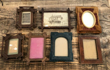 Load image into Gallery viewer, Lot of 7 Antique Victorian Era Picture Wood Wall Frames inc Photo of House 1800s