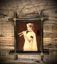 Load image into Gallery viewer, Rare 1891 Herbert Randall Flute Player Musician Art Photo Framed / Antique Music