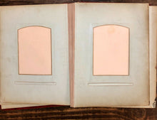 Load image into Gallery viewer, Antique Velvet 1800s Gold Trimmed Brass Clasp Cabinet & CDV Photo Album