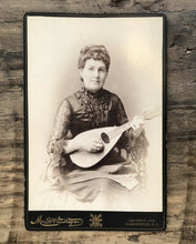 Load image into Gallery viewer, Lady Mandolin Player, Possible Composer - Washington DC Photographer 1880s Photo