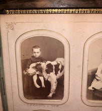 Load image into Gallery viewer, HQ 1860s Photo Album 104 CDVS Tintypes Dogs Hidden Mother Civil War Soldier Many ID