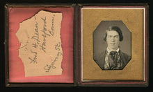 Load image into Gallery viewer, Young Man with Heart Shaped Tie Pin - John Plumbe Case, 1/6 Daguerreotype