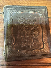 Load image into Gallery viewer, Daguerreotype Little Girl Tinted Pink Dress Holding Basket Wisconsin 1850s