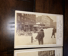 Load image into Gallery viewer, Rare Photographer A.V. Brown's "DETECTIVE SHOTS" Great Blizzard of 1888 2 Photos