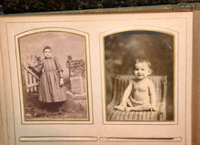 Load image into Gallery viewer, antique Victorian album cabinet cards cdvs tintype mourning / memorial widow 62A