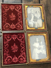 Load image into Gallery viewer, 1/4 Daguerreotype Pair Memphis Tennessee Family Mother Father & Little Girls