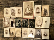 Load image into Gallery viewer, 1800s / antique cabinet card CDV and tintype photo lot 1860s and later