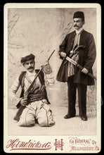 Load image into Gallery viewer, RARE 1800s Double Exposure Trick Photo Armed Iranian Persian Man Signed & ID'd