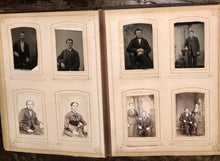 Load image into Gallery viewer, Big Leather Album 101 Antique Photos New York Pennsylvania 1860s 1870s 1880s IDs