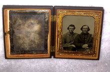 Load image into Gallery viewer, 1860s ID'd CURRIER Man & Son from Maine Civil War Sailor Tintype Photo USN Navy