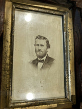 Load image into Gallery viewer, Civil War General Grant CDV Photo Antique Adirondack Wood Wall Picture Frame