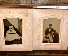Load image into Gallery viewer, 1860s 1870s antique photo album CDV tintypes Civil War Era 56A
