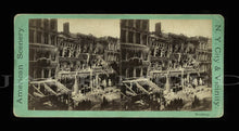 Load image into Gallery viewer, 1860s SV Photo PT Barnum's New York Museum After Being Destroyed by Fire