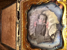 Load image into Gallery viewer, Tinted Post Mortem Daguerreotype, 6th Plate