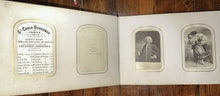 Load image into Gallery viewer, Nice Leather & Brass 1860s Photo Album w' Civil War Soldier & Tax Stamps Boston