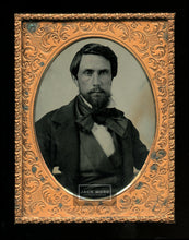 Load image into Gallery viewer, 1/4 Ambrotype Handsome Man Suit Large Tie Beard - Texas / Southwest?