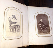 Load image into Gallery viewer, Antique Photo Album 49 Old Photos CDVs Tintype Pennsylvania 1860s 1870s