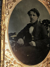 Load image into Gallery viewer, 1/4 Ambrotype of Young Navy Naval Officer Early 1860s Civil War Era