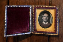 Load image into Gallery viewer, Sealed Miniature 1/16 Daguerreotype Woman Wearing Figural Brooch Pr Connecticut