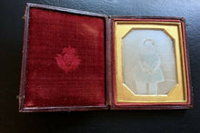 Load image into Gallery viewer, 1/6 Daguerreotype Photo Little Girl Tinted Blue Dress Quilt Or Blanket Backdrop