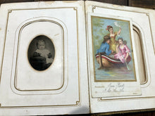 Load image into Gallery viewer, 1860s Photo Album ID'd CDV Tintype Photos Michigan Massachusetts Photographer?