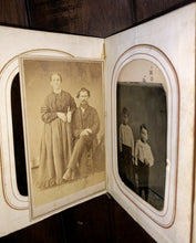 Load image into Gallery viewer, 1860s Photo Album with Antique CDV & Tintype Photos