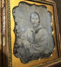 Load image into Gallery viewer, CALIFORNIA GOLD RUSH MINER 49ER 1/6 DAGUERREOTYPE RARE 1850s PHOTO 1800s Rare