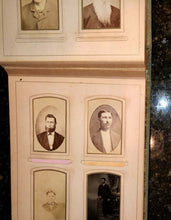 Load image into Gallery viewer, antique Victorian album cabinet cards cdvs tintype mourning / memorial widow 62A
