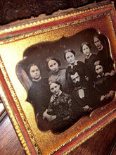 Load image into Gallery viewer, 1/6 Daguerreotype Group Photo Man & SEVEN Women - Mormon Family? Antique 1850s
