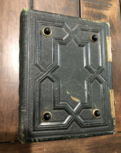 Load image into Gallery viewer, 1860s Photo Album ID'd CDV Tintype Photos Michigan Massachusetts Photographer?