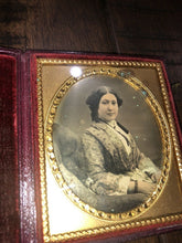 Load image into Gallery viewer, 1850s Daguerreotype Very Nice Portrait of a Woman, Nice Leather Case, Sealed