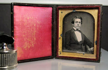 Load image into Gallery viewer, 1/4 Daguerreotype Teen Boy Holding Parade Cane or Carved Walking Stick