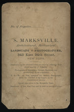 Load image into Gallery viewer, RARE CABINET CARD PHOTO NEW YORK TOBACCO STORE WOODEN CIGAR STORE INDIAN ANTIQUE