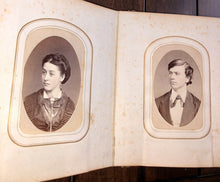 Load image into Gallery viewer, Antique Photo Album 49 Old Photos CDVs Tintype Pennsylvania 1860s 1870s