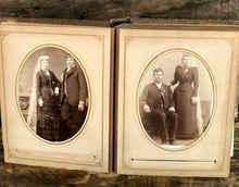 Load image into Gallery viewer, 51A Nice Leather Album Antique Photos from KANSAS Wedding Bride Groom