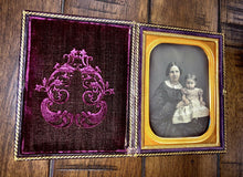 Load image into Gallery viewer, 1/4 Daguerreotype Woman & Daughter by Gurney New York