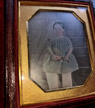 Load image into Gallery viewer, 1/6 Daguerreotype Photo Little Girl Tinted Blue Dress Quilt Or Blanket Backdrop