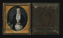 Load image into Gallery viewer, 1/6 Daguerreotype Handsome Boy Holding Dag Case, Longish Hair, Sealed, Tinted