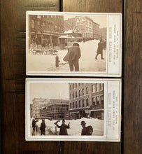 Load image into Gallery viewer, Rare Photographer A.V. Brown's "DETECTIVE SHOTS" Great Blizzard of 1888 2 Photos