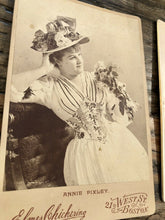 Load image into Gallery viewer, TWO GREAT ELMER CHICKERING PHOTOS OF VICTORIAN ACTRESS ANNIE PIXLEY SAME SITTING