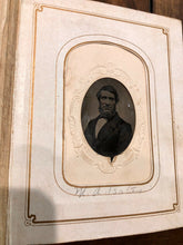 Load image into Gallery viewer, 1860s Photo Album ID'd CDV Tintype Photos Michigan Massachusetts Photographer?