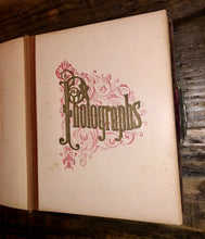 Load image into Gallery viewer, Victorian Sewn Flower Cover Album 1860s CDV Tintype Cabinet Card