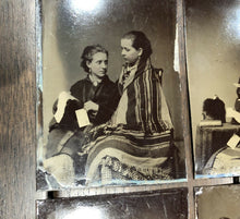 Load image into Gallery viewer, lot of antique tintype photos group of teen girl friends reading letters