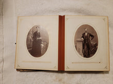 Load image into Gallery viewer, Leather Victorian Photo Album with CDVs & Cabinet Cards New York