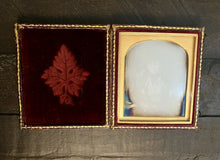 Load image into Gallery viewer, late 1840s daguerreotype handsome top hat man w/ books - author / writer type!