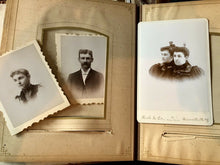 Load image into Gallery viewer, Antique Leather Album 20 Cabinet Card Photos All Identified